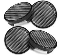 Biomar Labs 4 x 54 mm Tappi Compatibile con Ford Coprimozzo Centrale Cerchioni Copricerchi della Ruota per Cerchi in Lega Carbon Grigio Nero CF 53