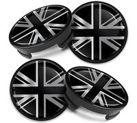 Biomar Labs 4 x 54 mm Tappi Compatibile con Ford Coprimozzo Centrale Cerchioni Copricerchi della Ruota per Cerchi in Lega Bandiera del Regno Unito UK Flag CF 14