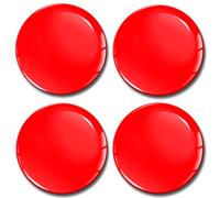 Biomar Labs® 4 x 55mm 3D Adesivi in Silicone per Coprimozzo Cerchione Copricerchi Tappi Ruote Auto Tuning Colore Rosso A 1055