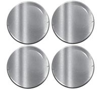 Biomar Labs® 4 x 70mm 3D Adesivi in Silicone per Coprimozzo Cerchione Copricerchi Tappi Ruote Auto Tuning Silver Colore Argento A 9770