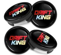 Biomar Labs Set Coprimozzi 54 mm 4 Pezzi Tappi Centrali Ruota Universali per Cerchi in Lega Auto Plastica Resistente per Ricambio Mozzo e Styling Esterno (Re Del Drift CF 41)
