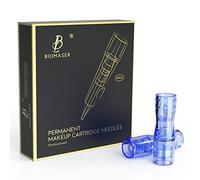 Biomaser 10pcs permanente make up cartuccia macchina Tattoo ago adatto per permanente make up aghi penna T100 P1 x1 per sopracciglio Eyeliner Lip Contour (Nano Micro Needle)