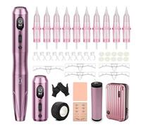 Biomaser Kit Macchina Wireless Semi-permanente per Trucco Macchina 2 pezzi Batteria da 900 mAh con 10 cartucce Aghi per Aopracciglia, Labbra, Eyeliner, Ombre Polvere Microshading Accessori