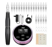 Biomaser Macchina per il trucco permanente con alimentatore compatto 20 aghi a cartuccia per il sopracciglio delle labbra dell'eyeline per principianti