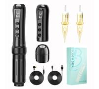 Biomaser U1 Wireless Semi Permanente Trucco Macchina per Trucco Permanente 6 Tempi Penna Wireless Regolabile con 2 1000mAh Batteria Display OLED per Trucco Permanente (Nero)