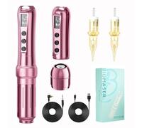 Biomaser U1 Wireless SemiPermanente Macchina per Trucco Penna Wireless Regolabile con 2 1000mAh Batteria Display OLED per Trucco Permanente (Rosa)