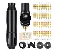 Biomaser Wireless Rotary Machine Kit with RCA Wireless 2000mAh Battery 40 Pieces Cartridges Needle Practise Skin for Beginners Artist