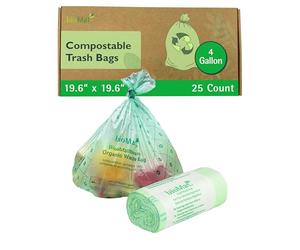 bioMat Sacchetti Compostabili 20l con Manici per Umido, 26 Sacchi, Qualità Premium, Certificati DINplus, Neutrali dal Punto di Vista Climatico, Made in Germany