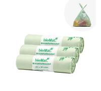 bioMat Sacchetti Compostabili 20l con Manici per Umido, 78 Sacchi, Qualità Premium, Certificati DINplus, Neutrali dal Punto di Vista Climatico, Made in Germany