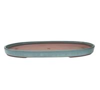 BIOMATA Vaso Bonsai Ceramica Ovale | Vassoi per foresta e/o paesaggio | Due misure a scelta 47 x 31 x 3,5 cm e 43,5 x 28 x 3,5 cm | Vaso Bonsai realizzato in Giappone | Vaso con fori di drenaggio