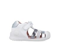 Biomecanics 252104, Sandali Bambina, Bianco e Argento, 23 EU