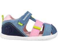BIOMECANICS 262199-C727 Sandalo rispettoso dei bambini tipo granchio vestito, punta rinforzata e nastri tessili adesivi, suola flessibile RAGAZZA Sandalo, JEANS, 23 EU