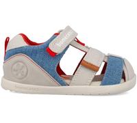 Biomecanics Sandali urbani in tela blu per bambini, Beige Blu A371, 25 EU