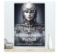 Biomechanic Portrait - Schönheit zwischen Mensch und Maschine (hochwertiger Premium Wandkalender 2026 DIN A2 hoch), Kunstdruck in Hochglanz: Elegante Maschinenwesen