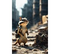 Biomechanical Chipmunk 2 Notebook: Writing Journal For Sci-Fi and Fantasy Lovers Unique Mechanical Animal Design For Gift