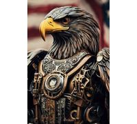 Biomechanical Eagle Notebook: Writing Journal For Sci-Fi and Fantasy Lovers Unique Mechanical Animal Design For Gift