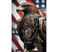 Biomechanical Hawk Notebook: Writing Journal For Sci-Fi and Fantasy Lovers Unique Mechanical Animal Design For Gift