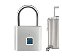 Biometric Locker Lock - Rechargeable Zinc Alloy Door Fastener, Portable Key Free Protector, Intelligent Cabinet Security | Bedrooms Schools Toolboxes Warehouses Backyards Closets Travel Cases