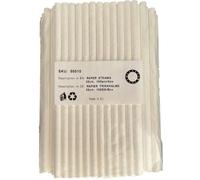 Biomnia - Cannucce di carta organiche, diametro 8 mm x 20 cm, 100% biodegradabili e sostenibili, prodotte in UE, cannucce di carta usa e getta, a 3 strati, 100 pezzi, colore bianco