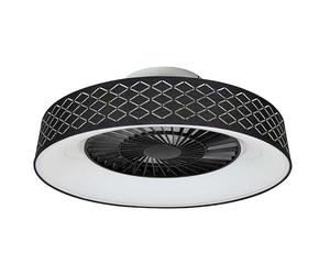bion electrics Ventilatore da soffitto con Plafoniera led, 40w, Ø 60 cm, colore nero
