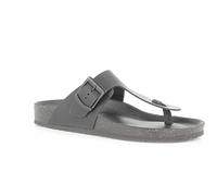 BioNatura 11 Finger Total Black, Infradito Uomo in Pelle con Plantare Anatomico (Gaucho Nero, numeric_42)