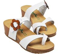 BioNatura 28 A 729 S Imb. by Cast, Infradito da Donna con Zeppa (Bianco, numeric_39)