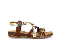 BioNatura 34 A 2044 Imb, Sandali da Donna in Pelle e Camoscio (Multi Leopardino, Sistema Taglie Calzature EU, Adulto, Numero, Media, 36)