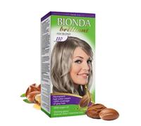 BIONDA BRILLIANT Tinta per Capelli Permanente 100ml - con Olio di Argan | colore duraturo е 100% copertura totale dei bianchi | kit per con sviluppatore 6% e maschera (110 biondo cenere)