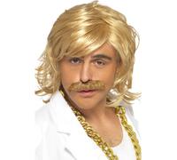 Bionda Uomo Game Show Kit, Parrucca E Baffi - Costume Kit Costume Keith Lemon