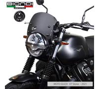 Biondi Cupolino per Moto Guzzi V7 III 2018-2020 Nero satinato con attacchi