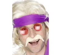 Biondo Anni Settanta Baffi Uomo Baffi Autoadesivo Accessorio per Costume