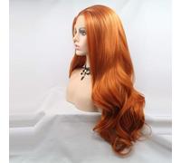 Biondo con radici castane lungo dritto Ombre biondo sintetico anteriore naturale attaccatura dei capelli resistente al calore fibra di ricambio per donne Drag 61 cm
