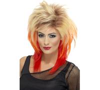 Biondo & Rosso 80's Parrucca Mullet Costume Adulto Accessorio Nuovo
