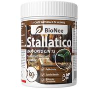 Bionee Stallatico 1 Kg - Concime Organico Naturale Pellettato | Fonte di Humus e Carbonio Organico | Consentito in Agricoltura Biologica | Per Orto, Frutteto e Giardino