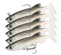 Bionic - 5 esche da pesca in mare per spigola, luccio e altro ancora, kit per acqua dolce e salata