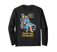 Bionic Patient Trust Me Im Bionic Fun Mens Chirurgia Recupero Maglia a Manica