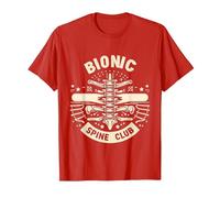 Bionic Spine Club Chirurgia Medica avanzata - Maglietta, Uomo, Rosso, 3XL