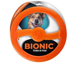 BIONIC Toss-N-Tug Ring, giocattolo interattivo per cani, 22,7 cm