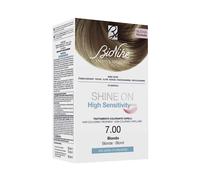 BioNike Shine On HS Plus 7.00 Biondo - Tinta permanente per capelli sensibili, kit 75 ml e 50 ml