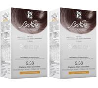 Bionike Shine On - Trattamento N.5 Castano Chiaro, Kit Tinta Senza Ammoniaca, Azione Nutriente e Protettiva, Dona un Colore Brillante, Copre i Capelli Bianchi (Confezione da 2)