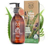 Bionoble Aloe Vera Gel Puro Bio 200ml - Realizzato con Polpa di Aloe Vera Fresca Pura al 100% e con Lavanda Bio - Senza Xantano - Viso, Contorno Occhi, Corpo, Capelli - Bottiglia di Vetro + Pompa