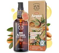 Bionoble Olio di Argan Biologico 100ml - 100% Puro, Naturale e Pressato a Freddo - Viso, Corpo, Capelli, Barba, Unghie - Vegan, Cruelty Free - Argan Oil - Bottiglia di Vetro + Pipetta + Pompa