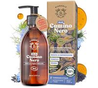Bionoble Olio di Cumino Nero Biologico 200ml - Bottiglia di Vetro + Pompa - Olio di Semi Neri Nigella Sativa per Perdita dei Capelli - Acne e Punti Neri - Black Seed Oil