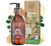 Bionoble Olio di Fieno Greco Biologico 200ml - Macerato Oleoso di Fieno Greco e Olio di Girasole - Corpo, Petto, Glutei, Capelli, Unghie - Vegan e Cruelty Free - Bottiglia di Vetro + Pompa