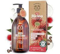 Bionoble Olio di Ricino Biologico 500ml - 100% Puro, Naturale, Pressato a Freddo - Ciglia, Sopracciglia, Capelli, Barba, Unghie - Vegan Castor Oil - Bottiglia di Vetro + Pompa