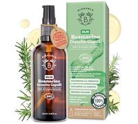 BIONOBLE Olio di Rosmarino per Capelli Bio - Stimola Crescita, Nutre il Cuoio Capelluto - Olio Capelli Rosmarino, Ricino, Argan - Rosemary Oil for Hair Growth - Bottiglia di Vetro, Pipetta - 100ml