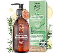 BIONOBLE Olio di Rosmarino per Capelli Bio - Stimola Crescita e Riduce Caduta - Olio Essenziale Rosmarino, Ricino, Argan e Jojoba - Rosemary Oil for Hair Growth - Bottiglia di Vetro + Pompa - 200ml