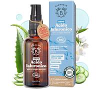 BIONOBLE Siero Viso Acido Ialuronico Bio, Formula Naturale - Siero Antirughe e Idratante - Flacone in Vetro + Pompa - Acido Ialuronico Viso Puro e Vegano - Hyaluronic Acid Serum Made in France - 30ml