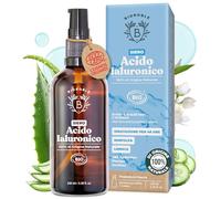 BIONOBLE Siero Viso Acido Ialuronico Bio, Formula Naturale - Siero Antirughe e Idratante - Flacone in Vetro + Pompa - Acido Ialuronico Viso Puro e Vegano - Hyaluronic Acid Serum Made in France - 100ml