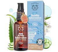 BIONOBLE Siero Viso Acido Ialuronico Bio, Formula Naturale - Siero Antirughe e Idratante - Flacone in Vetro + Pompa - Acido Ialuronico Viso Puro e Vegano - Hyaluronic Acid Serum Made in France - 50ml